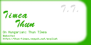 timea thun business card